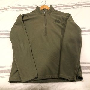 Green Medium North Face 1/4 Quarter Zip Thermal Long Sleeve